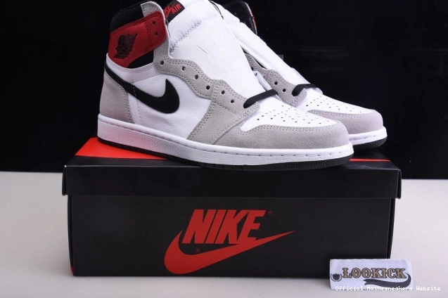 Official Maikesneakers OG Smoke 1 Jordan High 555088-126 Light Air Grey 0701